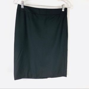 LOFT Black Pencil Skirt Sz 2 Lined Career